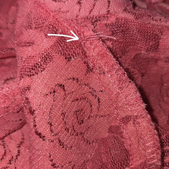 Vintage Venezia Hot Pink Lace Shrug Top Womens 18/20 Ruffles Whimsigoth Boho Y2K - Picture 14 of 16